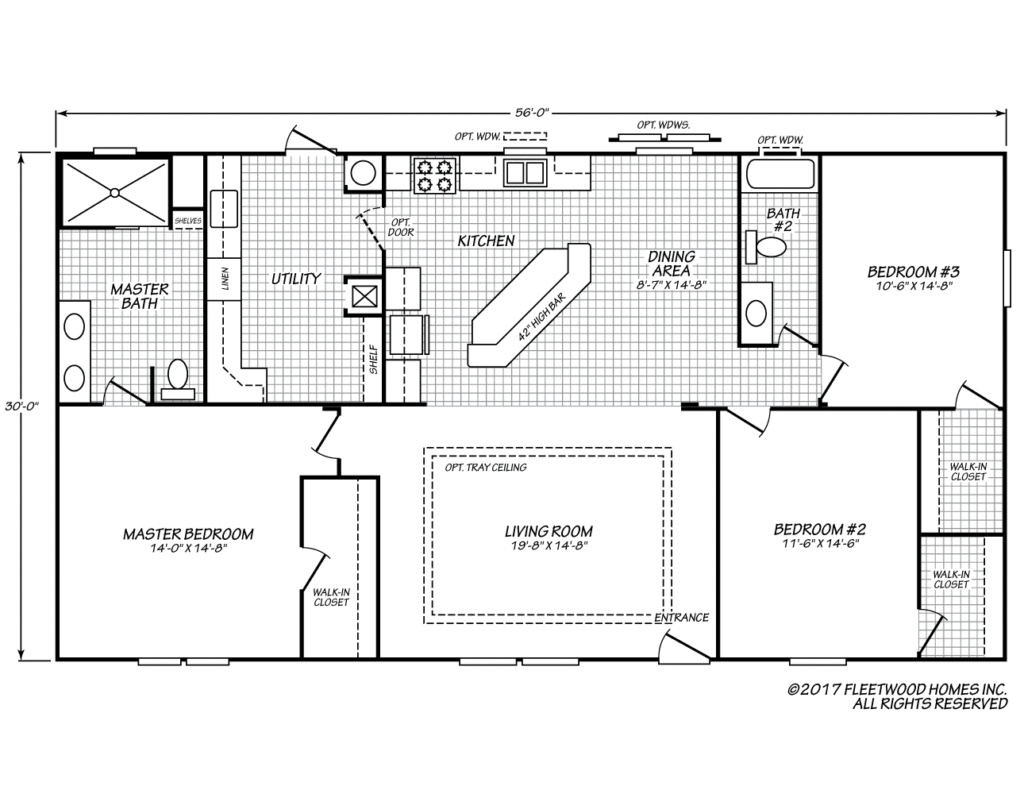 Sandalwood XL Series FLOORPLAN Curt's Mobile Homes